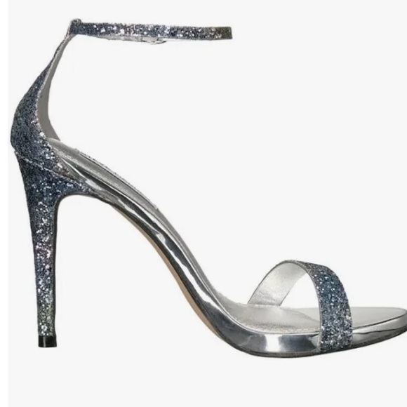 Steve Madden Stecy Open Toe Ankle Strap Glitter Heels - Picture 4 of 10